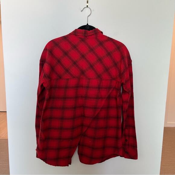 KAVU Hanna Shirt in Red Plaid Size XS - Picture 3 of 3